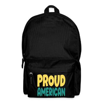 Pround american typograohy - Backpack - black - Front
