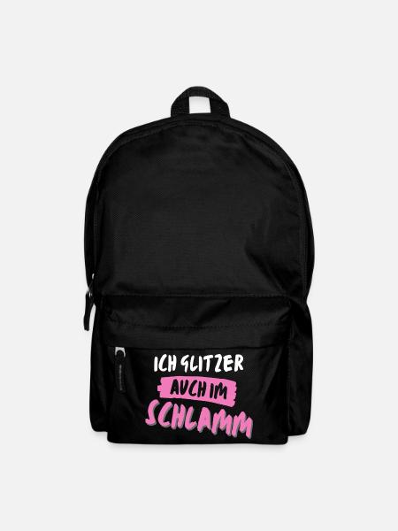 muddy run glitzer im schlamm Team Frauenlauf mud - Rucksack - Schwarz