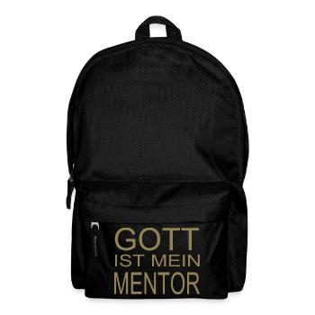 Gott ist mein Mentor - Rucksack - Schwarz - Vorne