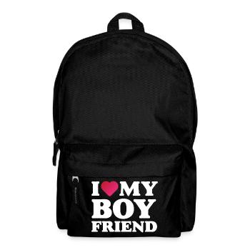 J’aime mon petit ami - Sac à dos - noir - Devant