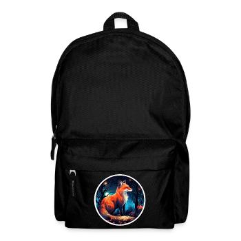 Rudeltiere Fuchs Füchse Waldbewohner Waldtier - Rucksack - Schwarz - Vorne