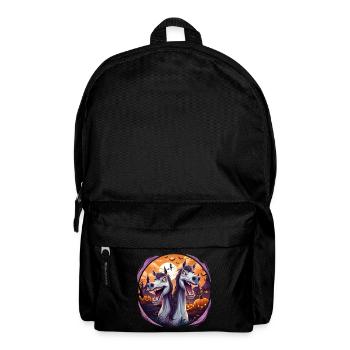 Funny crazy Halloween horses - Backpack - black - Front