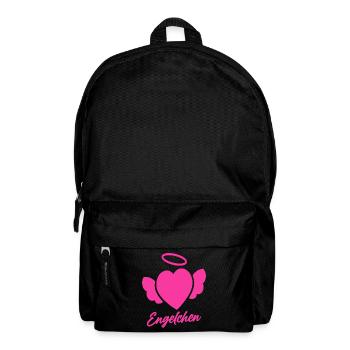 Engelchen mit Herz und Heiligenschein - Rucksack - Schwarz - Vorne