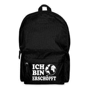 Ich bin erschöpft - Rucksack - Schwarz - Vorne