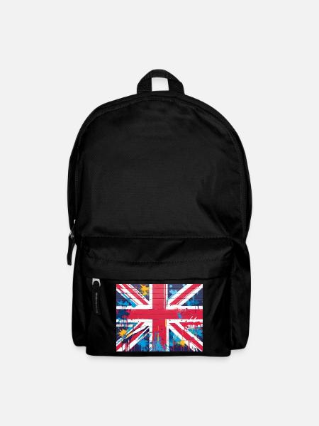 British Flag Graffiti Art - Backpack - black