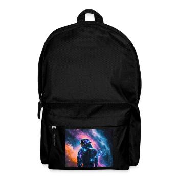 Female astronaut in space - Backpack - black - Front