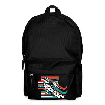 schifahren ski wintersport schnee winter - Rucksack - Schwarz - Vorne