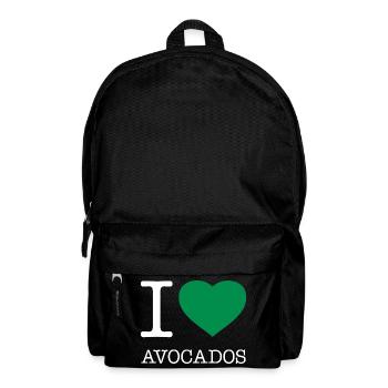 I LOVE AVOCADOS Avokados - Rucksack - Schwarz - Vorne