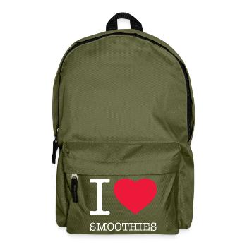I LOVE SMOOTHIES - Backpack - olive green - Front