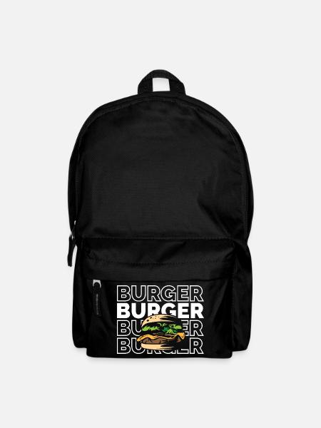 Burger Wiederholung Essen Illustration cheese icon - Rucksack - Schwarz