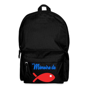 POISSON. MEMOIRE. HUMOUR - Sac à dos - noir - Devant