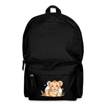 Lion cub with butterflies - Backpack - black - Front