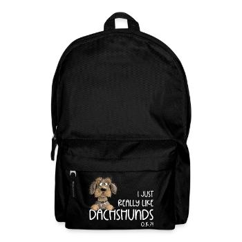 Funny wire-haired dachshund dog dachshund saying dogs - Backpack - black - Front