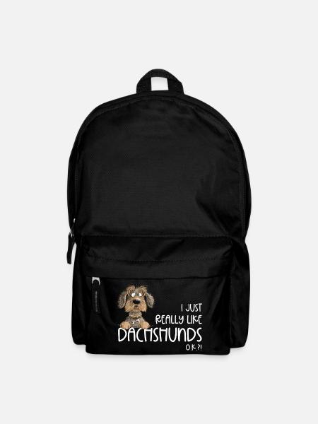 Lustiger Rauhaardackel Hund Dackel Spruch Hunde - Rucksack - Schwarz