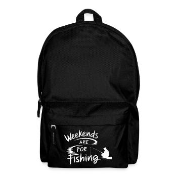 Weekends are for Fishing Fischen Angeln - Backpack - black - Front