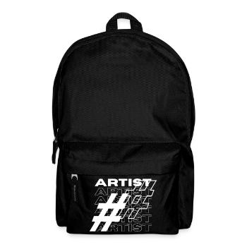 Artist Hashtag Typography - Backpack - black - Front