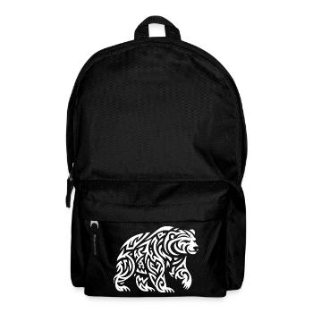 Ours grizzli tribal - Sac à dos - noir - Devant