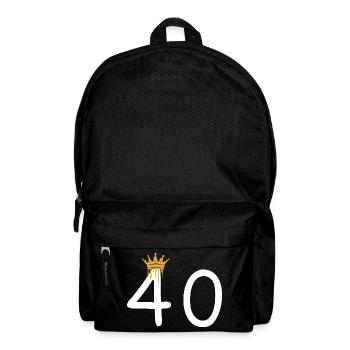 Birthday design with crown and number 40 - Backpack - black - Front