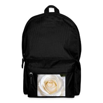 Sleek White Rose for Printing - Backpack - black - Front