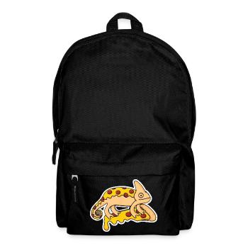 Funny-chameleon-iguana-pizza-motif - Rucksack - Schwarz - Vorne