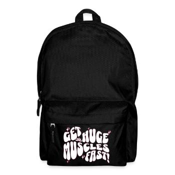 Big Muscles Fun Slogan Design - Backpack - black - Front