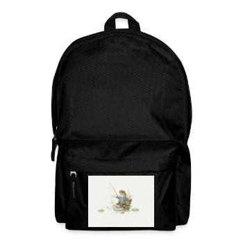 Charmanter Froschfischer Illustration - Rucksack - Schwarz - Vorne