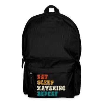 Manger dormir Kayak Répéter - Sac à dos - noir - Devant