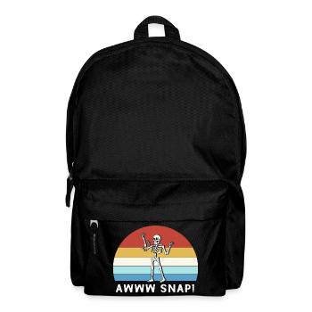 Bone Fracture Halloween Skeleton Bone Arm Fracture - Backpack - black - Front