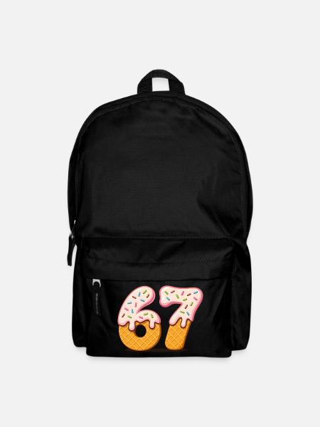 Cartoon Number 67 IceCream Cones - Rucksack - Schwarz