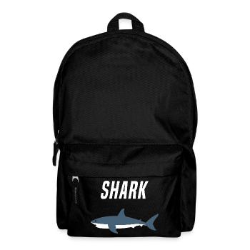 Nautic Design Shark Silhouette Bold Typography - Backpack - black - Front