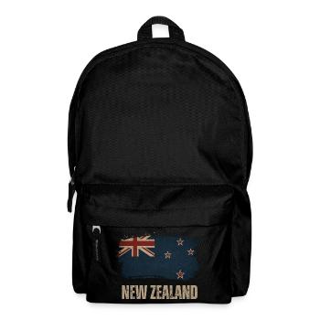 Grunge New Zealand flag - Backpack - black - Front