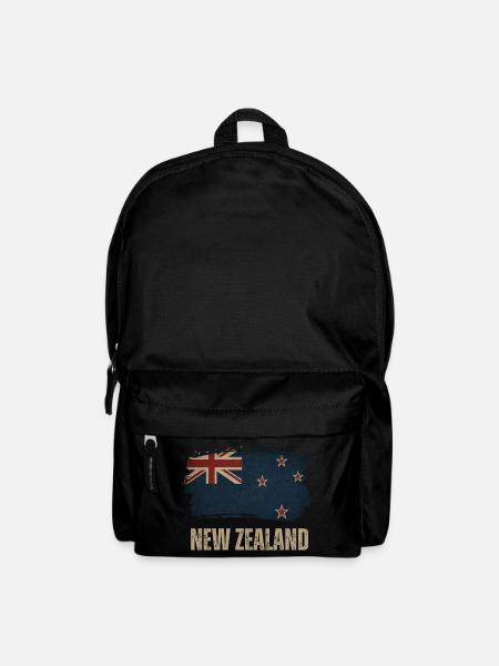 Grunge New Zealand flag - Backpack - black