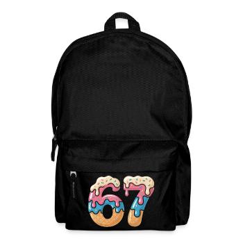 Donut 69 Frosting NeonPrint - Backpack - black - Front