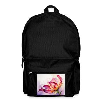 Water-coloured blossoms - Backpack - black - Front