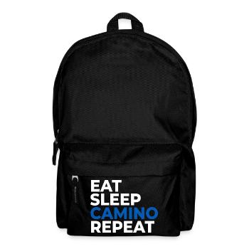 Eat sleep Camino Repeat | Jakobsweg, Pilgern - Rucksack - Schwarz - Vorne