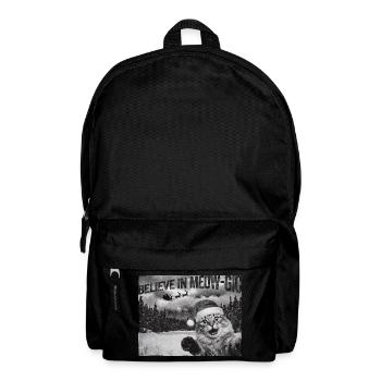 Believe in Meow-gic Katze Weihnachtsmann Foto - Rucksack - Schwarz - Vorne