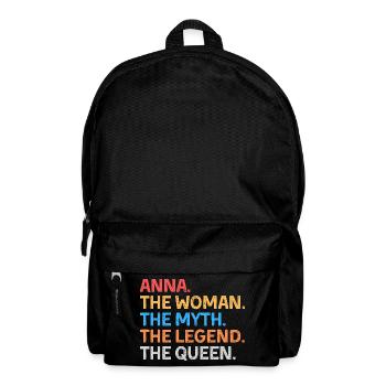 Anna Die Frau Der Mythos Die Legende Die Königin - Rucksack - Schwarz - Vorne