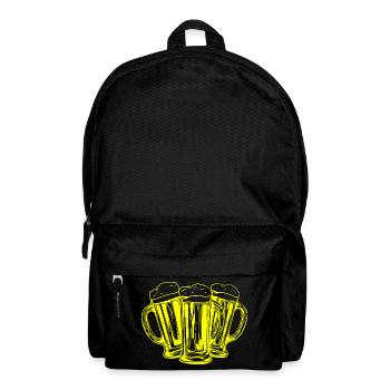 Bier Biergläser Anstoßen - Rucksack - Schwarz - Vorne