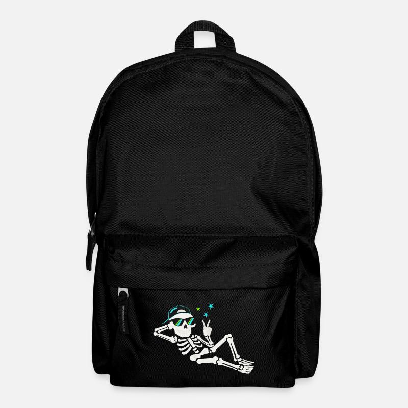 Casual skeleton in sunglasses - Backpack - black