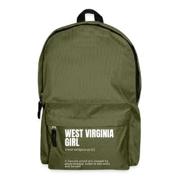 West Virginia Girl Pride - Rucksack - Olivgrün - Vorne