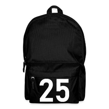 25. 25 ANS. 25e ANNIVERSAIRE. ANNIVERSAIRE 25 ANS. - Sac à dos - noir - Devant