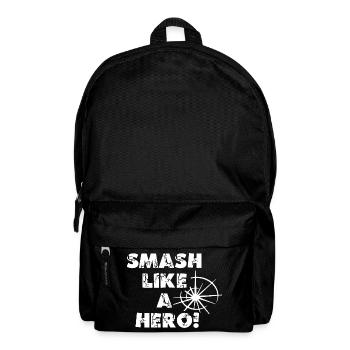 Smash like a Hero! - Gamer design in white - Backpack - black - Front