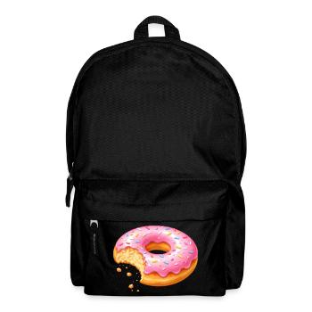Donut mit Biss – Süßes Dessert Design   - Rucksack - Schwarz - Vorne