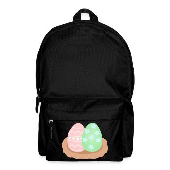 Pastel Easter Egg Duo in Nest - Backpack - black - Front