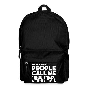 Metal Detector Silhouette Hobby Typography Art - Backpack - black - Front