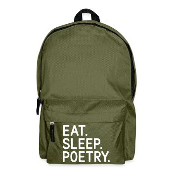 Eat Sleep Poesie Tee - Rucksack - Olivgrün - Vorne