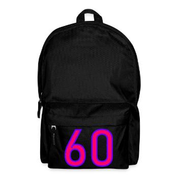 60. 60 YEARS. 60th ANNIVERSARY. 60TH BIRTHDAY. - Backpack - black - Front