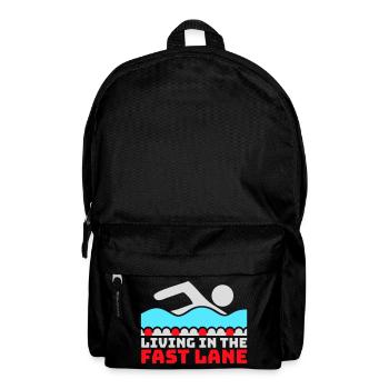 La vie dans la piscine flottante à toute vitesse, drôle de diction - Sac à dos - noir - Devant