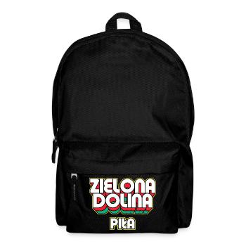 Zielona Dolina Piła. Name des Retro-Bezirks - Rucksack - Schwarz - Vorne