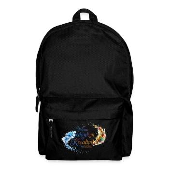 Wenn Gedanken zu Kreativität werden - Schriftzug - Rucksack - Schwarz - Vorne
